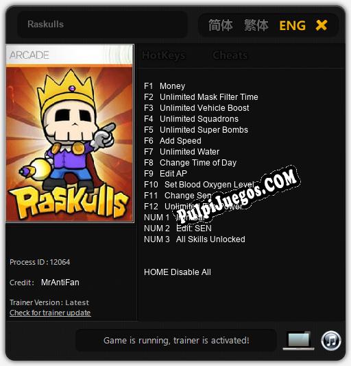 Raskulls: Treinador (V1.0.64)