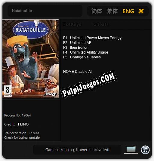 Ratatouille: Trainer +5 [v1.4]