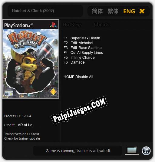 Ratchet & Clank (2002): Trainer +6 [v1.9]