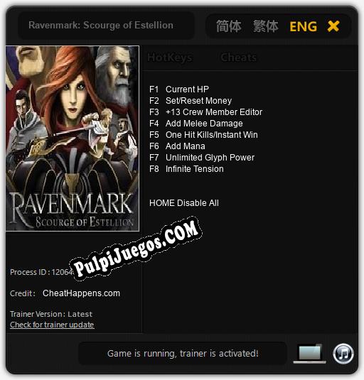 Ravenmark: Scourge of Estellion: Treinador (V1.0.3)