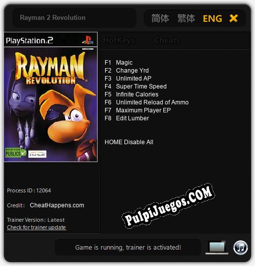 Rayman 2 Revolution: Trainer +8 [v1.4]