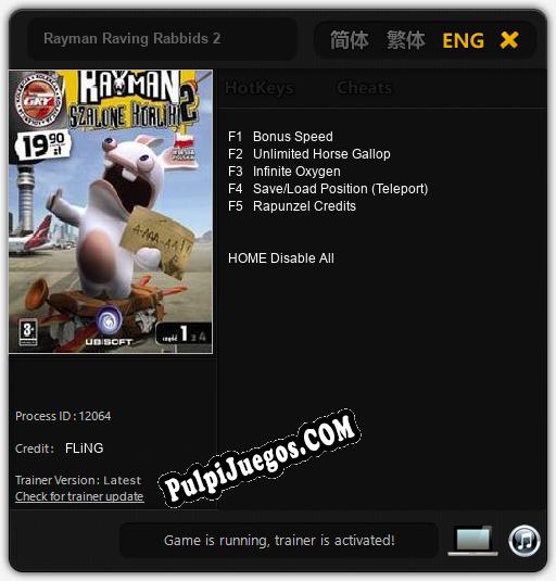 Rayman Raving Rabbids 2: Trainer +5 [v1.3]