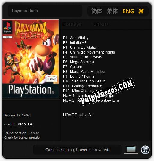 Entrenador liberado a Rayman Rush [v1.0.6]