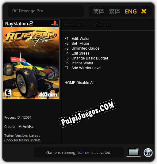 RC Revenge Pro: Trainer +7 [v1.2]