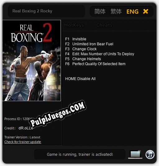 Real Boxing 2 Rocky: Cheats, Trainer +6 [dR.oLLe]