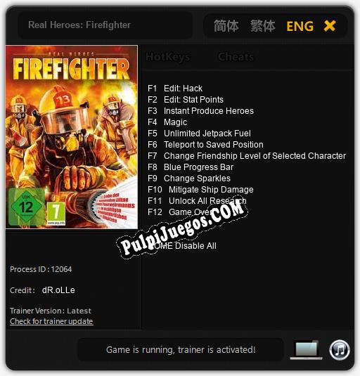 Real Heroes: Firefighter: Trainer +12 [v1.2]