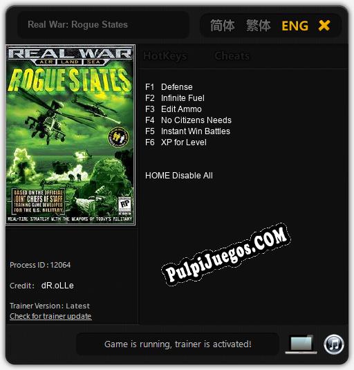 Real War: Rogue States: Cheats, Trainer +6 [dR.oLLe]