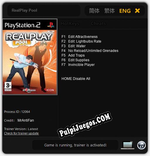 RealPlay Pool: Trainer +7 [v1.3]