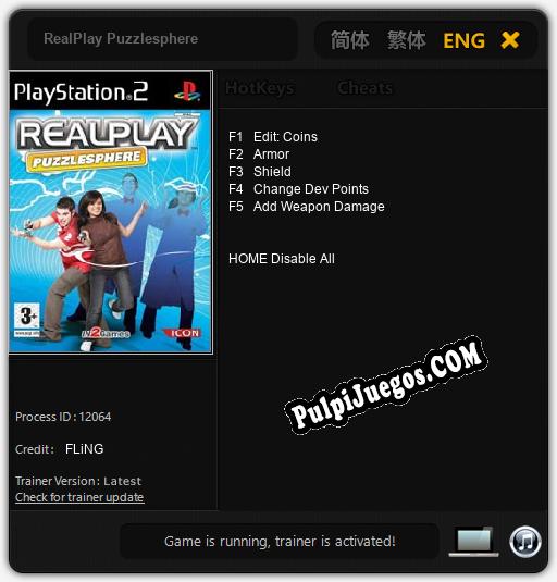 Entrenador liberado a RealPlay Puzzlesphere [v1.0.2]