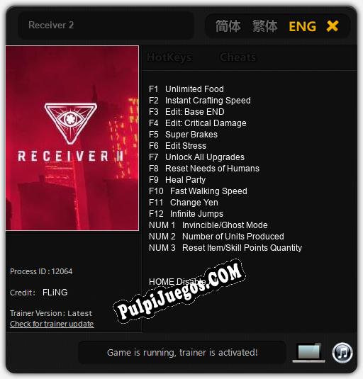 Receiver 2: Trainer +15 [v1.4]