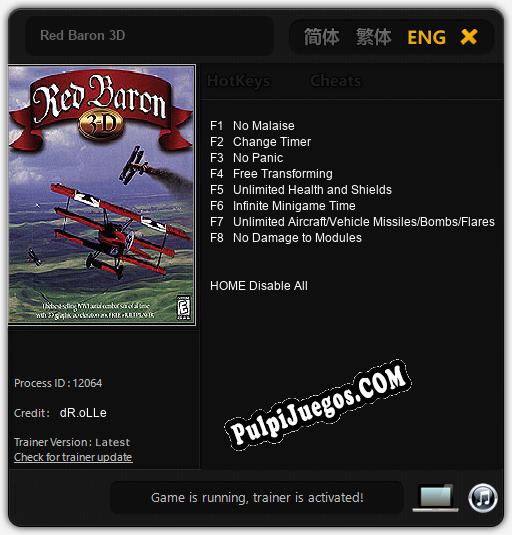 Red Baron 3D: Cheats, Trainer +8 [dR.oLLe]