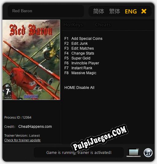 Red Baron: Cheats, Trainer +8 [CheatHappens.com]