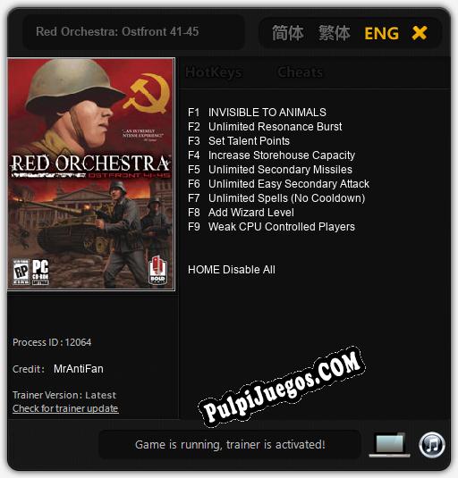 Red Orchestra: Ostfront 41-45: Trainer +9 [v1.4]