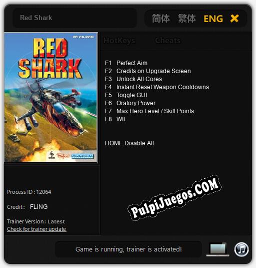 Red Shark: Trainer +8 [v1.2]