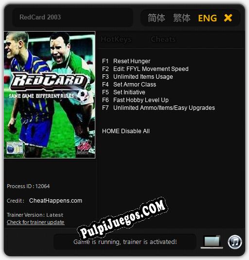 RedCard 2003: Treinador (V1.0.69)