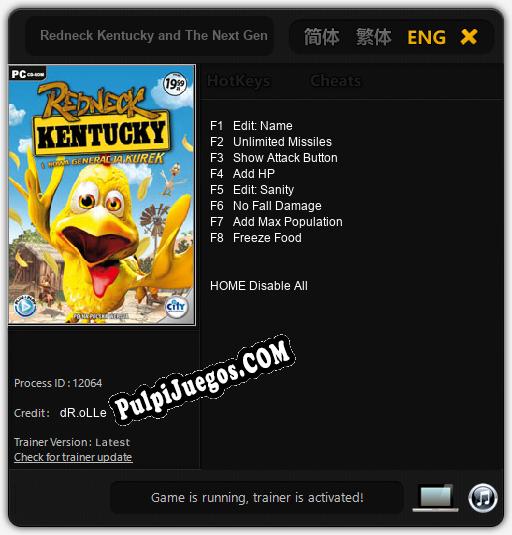 Redneck Kentucky and The Next Generation Chickens: Trainer +8 [v1.8]