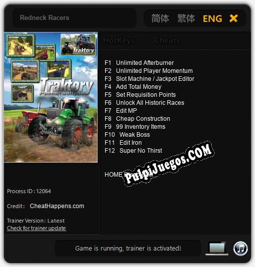 Redneck Racers: Treinador (V1.0.31)