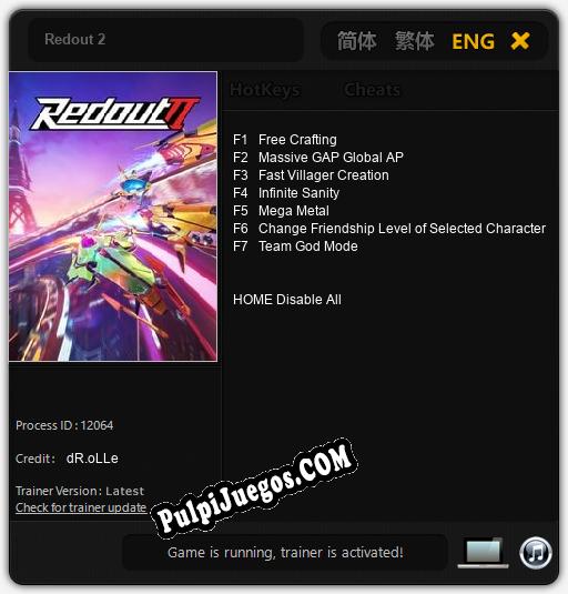 Redout 2: Trainer +7 [v1.9]