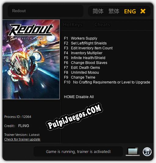 Redout: Cheats, Trainer +10 [FLiNG]