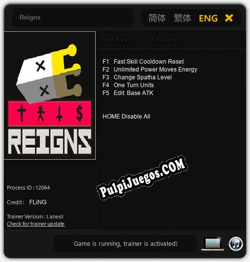 Reigns: Cheats, Trainer +5 [FLiNG]