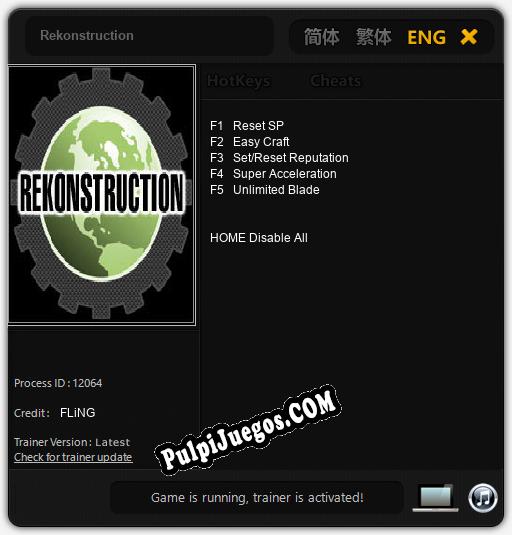 Entrenador liberado a Rekonstruction [v1.0.4]