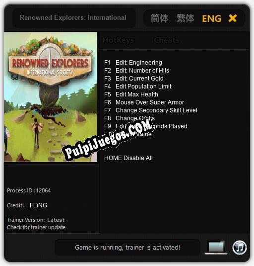 Entrenador liberado a Renowned Explorers: International Society [v1.0.7]