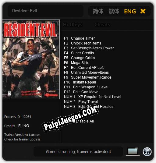 Resident Evil: Treinador (V1.0.53)