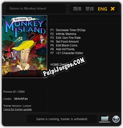 Return to Monkey Island: Cheats, Trainer +7 [MrAntiFan]