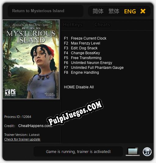 Return to Mysterious Island: Cheats, Trainer +8 [CheatHappens.com]