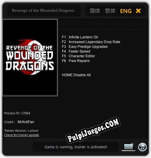 Revenge of the Wounded Dragons: Trainer +6 [v1.6]