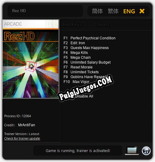 Entrenador liberado a Rez HD [v1.0.3]