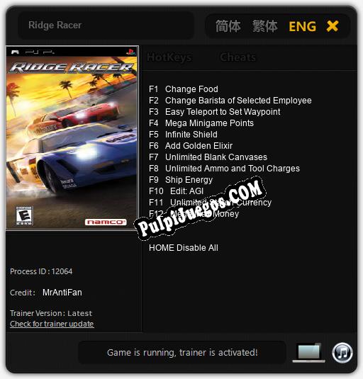 Entrenador liberado a Ridge Racer [v1.0.2]