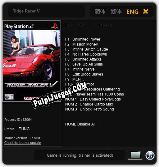 Ridge Racer V: Cheats, Trainer +15 [FLiNG]