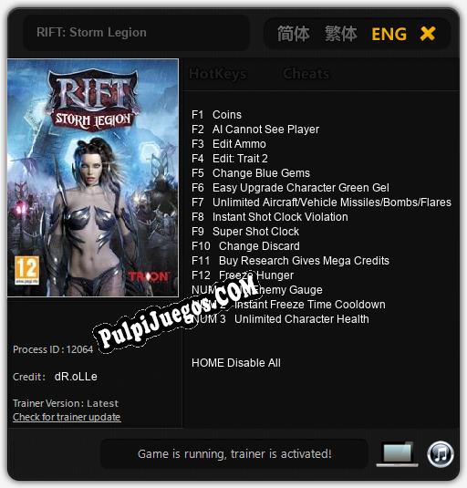 RIFT: Storm Legion: Treinador (V1.0.30)