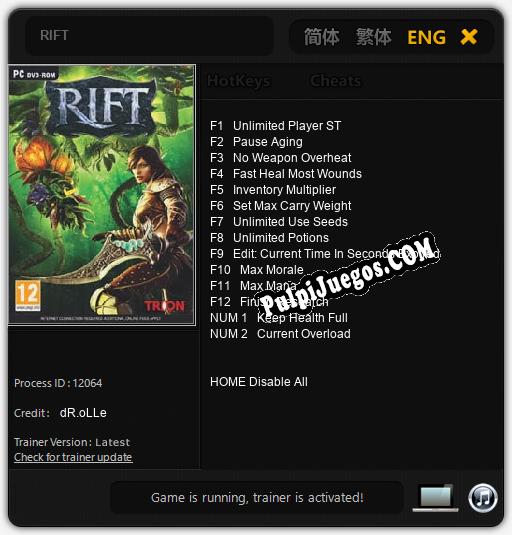 RIFT: Cheats, Trainer +14 [dR.oLLe]