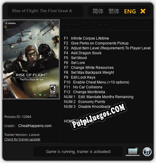 Entrenador liberado a Rise of Flight: The First Great Air War [v1.0.2]