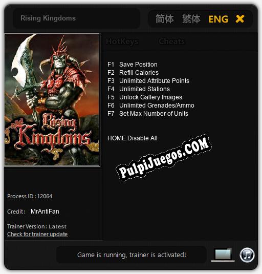 Rising Kingdoms: Cheats, Trainer +7 [MrAntiFan]