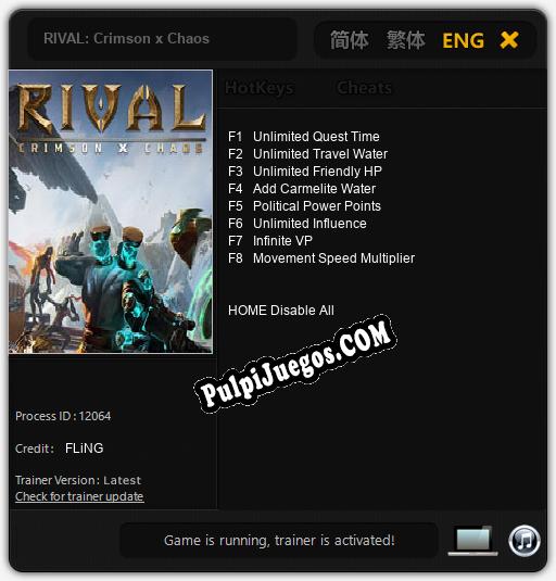 RIVAL: Crimson x Chaos: Cheats, Trainer +8 [FLiNG]