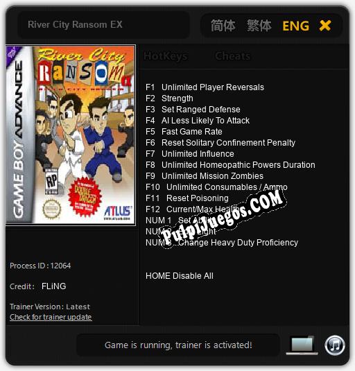 River City Ransom EX: Trainer +15 [v1.3]