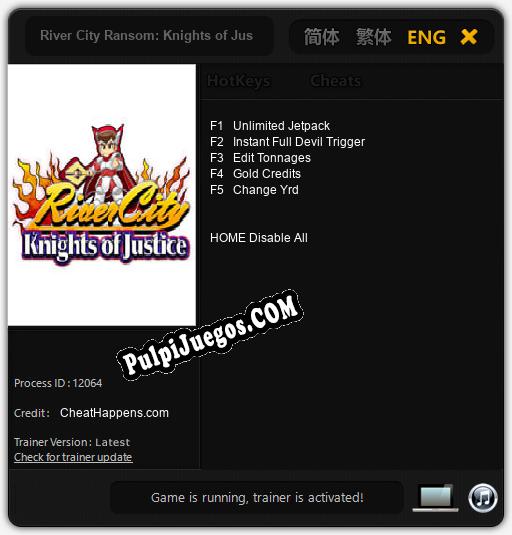 Entrenador liberado a River City Ransom: Knights of Justice [v1.0.1]