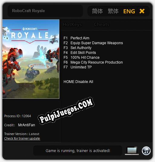 RoboCraft Royale: Trainer +7 [v1.6]