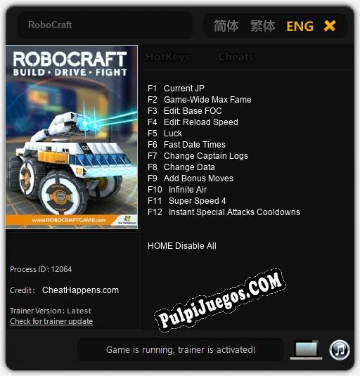 RoboCraft: Trainer +12 [v1.5]