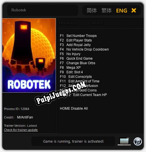 Robotek: Trainer +14 [v1.7]