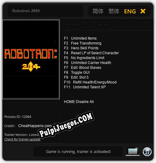 Robotron 2084: Trainer +11 [v1.9]