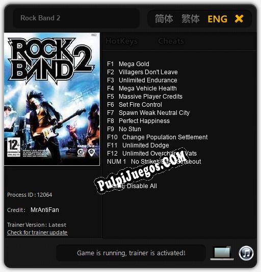 Rock Band 2: Trainer +13 [v1.7]