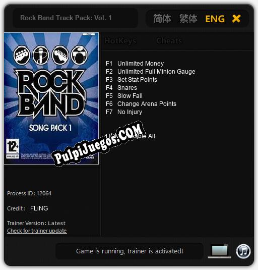 Entrenador liberado a Rock Band Track Pack: Vol. 1 [v1.0.3]