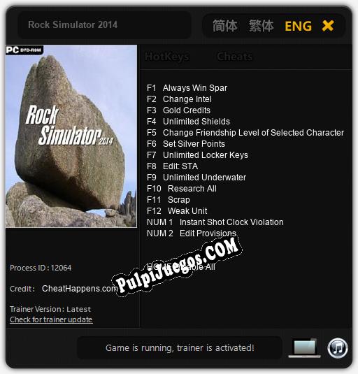 Entrenador liberado a Rock Simulator 2014 [v1.0.7]