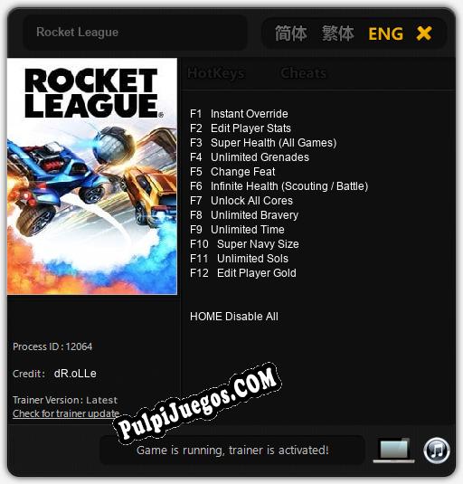 Rocket League: Treinador (V1.0.31)