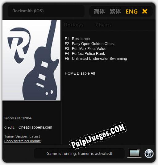 Rocksmith (iOS): Treinador (V1.0.45)