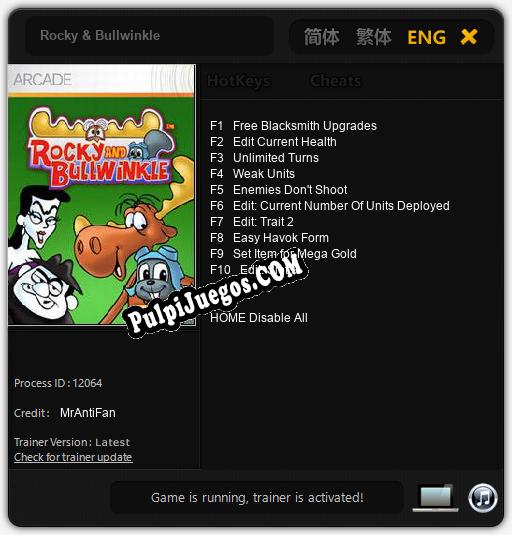 Entrenador liberado a Rocky & Bullwinkle [v1.0.5]